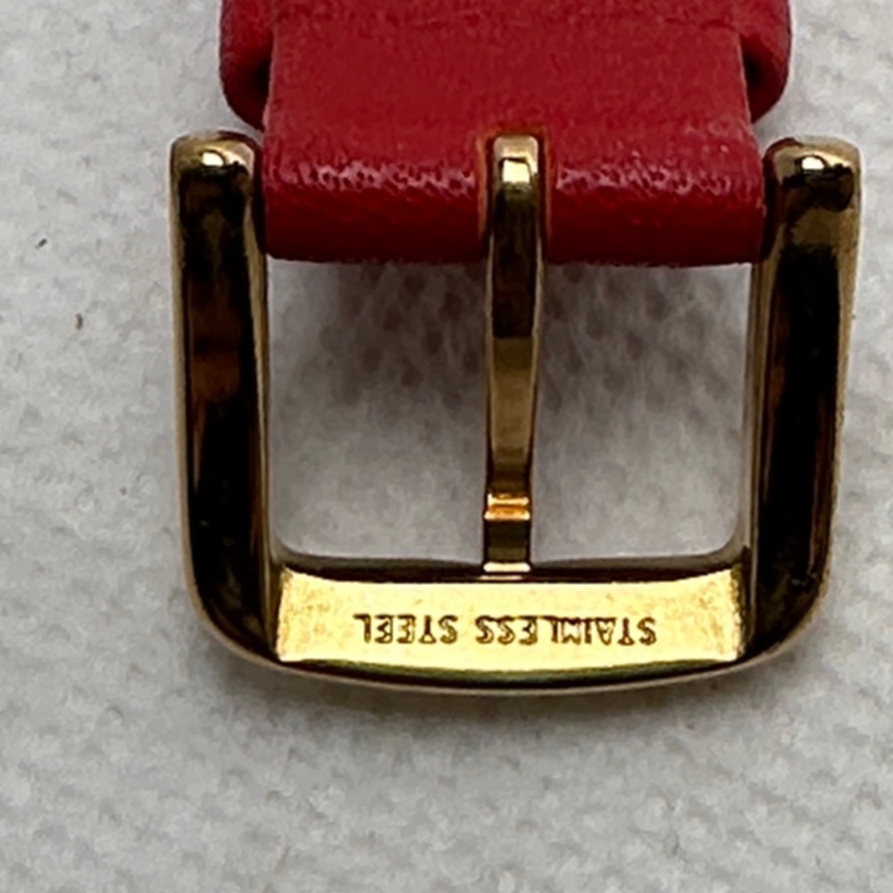 Kate Spade Red Chalkboard Metro Watch Rose Gold Red Leather 34mm - Picture 7 of 9